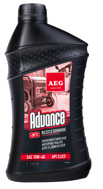 Масло AEG 4Т SAE 10W40 ADVANCE 1л (полусинтетика) 10шт/уп